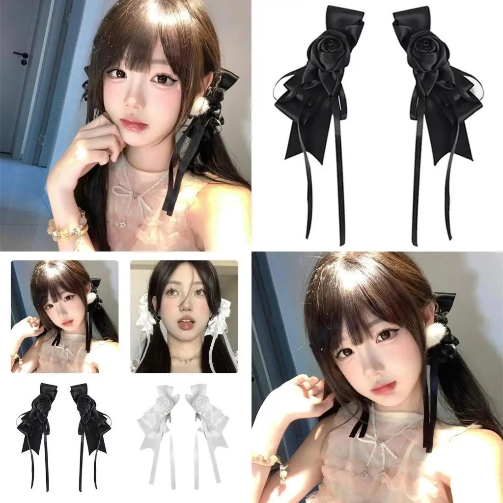 31BB Rosette Hair Clip Bowknot Trend Headwear Sweet Balletcore Hairpin Women