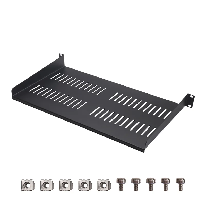 Bandeja de montagem em prateleira de rack de servidor cantilever ventilada PORK-1U para gabinete de equipamentos de rede de 19 polegadas