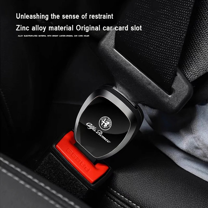 

Car Seat Belt Extender Clip Adjustable Safety Buckle Plug For Alfa Romeo Giulia Stelvio Giulietta 156 159 147 Mito Tonale Brera