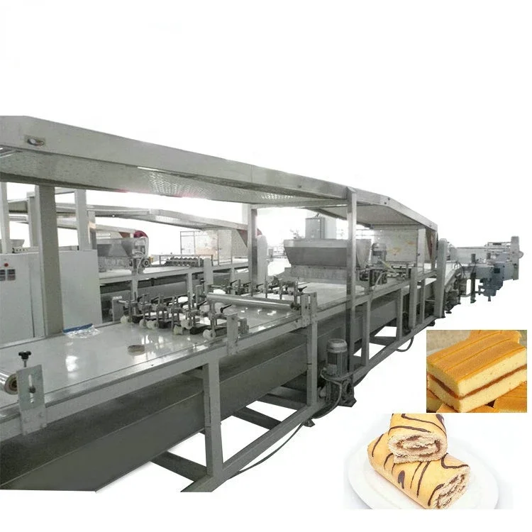 Automatic Sw iss Roll Layer Cake Machine Production Line In China Factory