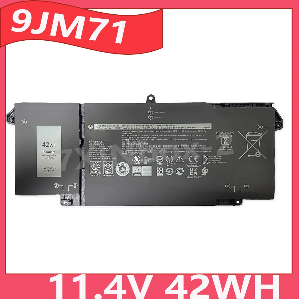 

9JM71 11,4 В 42 Втч OEM аккумулятор для ноутбука Dell Latitude 5320 7320 7420 7520 HDGJ8 MHR4G 7FMXV TN2GY 4M1JN 1PP63