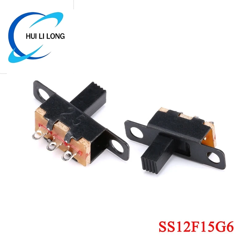 20PCS SS12D00 SS12D00G3 SS12F15G6 SS12F15 Mini Toggle Switch Handle 3/6mm SPDT Slide Switch 1P2T SS12D07G3 SK12D07VG3 SS12F44G5