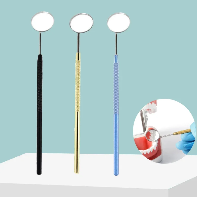 

Stainless Steel Dental Mouth Mirror with Handle Double Sided Anti-Fog Reusable Oral Examination Tool