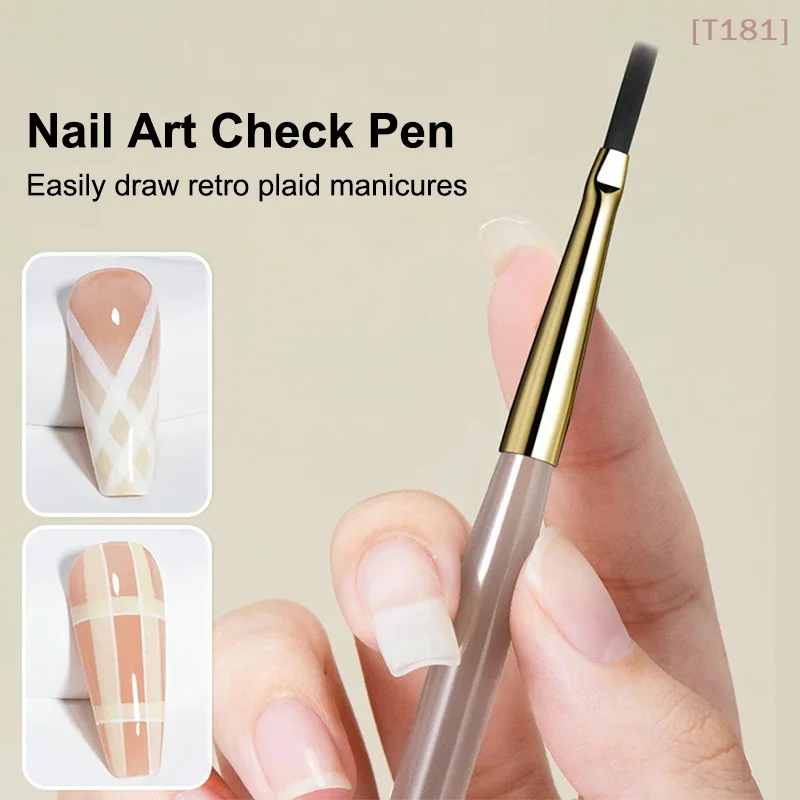 

[E] Nail Art Brush Multifunctional Stripe Liner Brushes Modeling Water Ripple DIY Design Hard Bristle Brush Nail Art Tools
