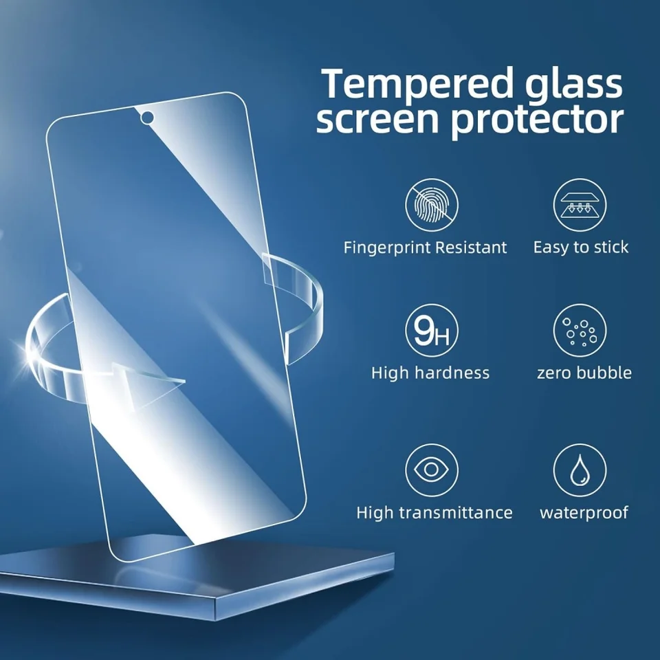 3 piezas vidrio templado HD para Samsung A18 A17 A27 A37 A57 A16 A26 A36 A56 A55 A53 A54 A35 A25 A15, protector de pantalla Samsung Galaxy S26 S25 S24 Ultra, cristal templado S24 FE S23 S22 S21 Plus 3