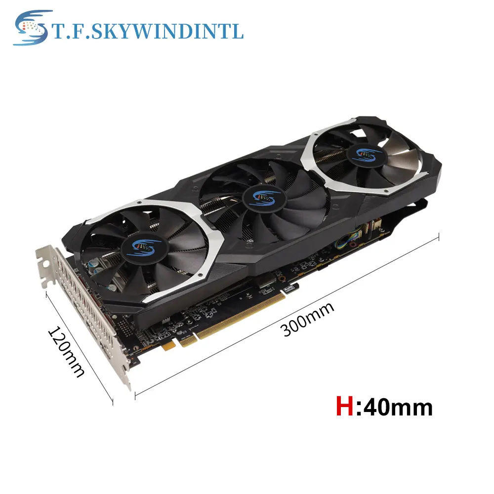 Placas gráficas de vídeo remodeladas, Versão Triple Fans para Mineração e Jogos, RX 580, 8GB, GDDR5