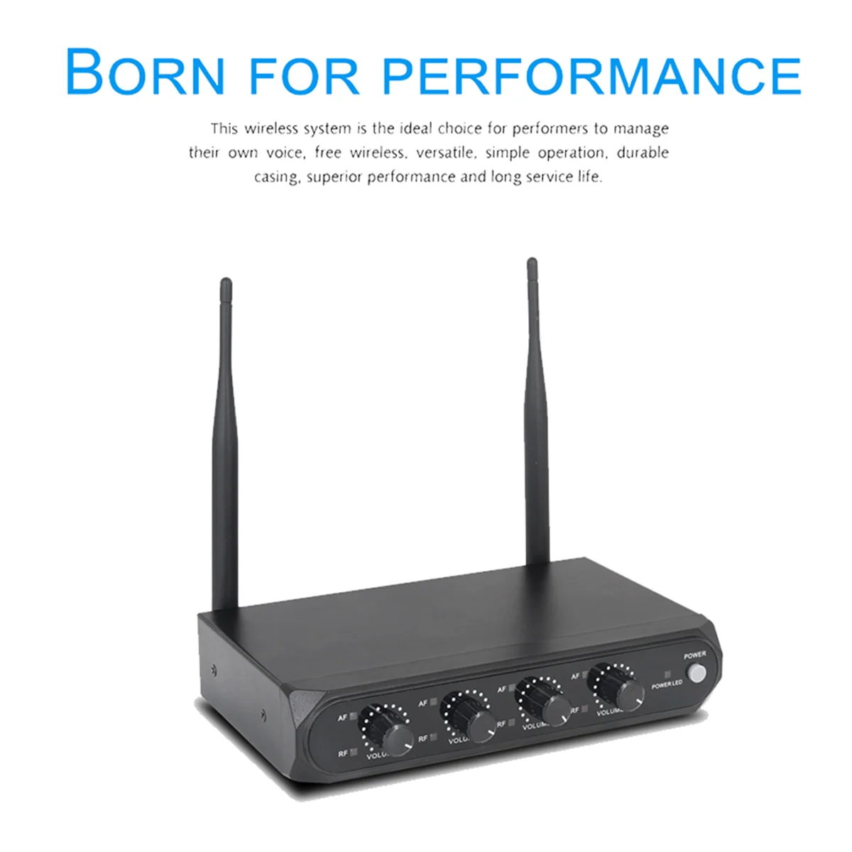 FFYY-Sistema de micrófono inalámbrico profesional UHF Dispositivo de mano de frecuencia fija de 4 canales para escenario, fiestas en casa, iglesias