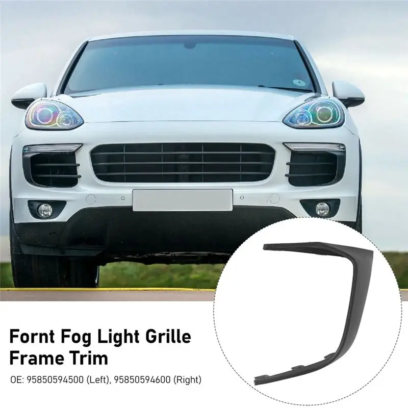 Front Bumper Fog Light Grille Air Guide Trim for Cayenne 958