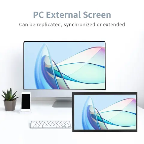 DIY 휴대용 모니터 터치 패널 스크린 IPS 모듈, 노트북 데스크탑 pspberry pi3 pi4 p5 카메라용, 10.1 인치 1024*600