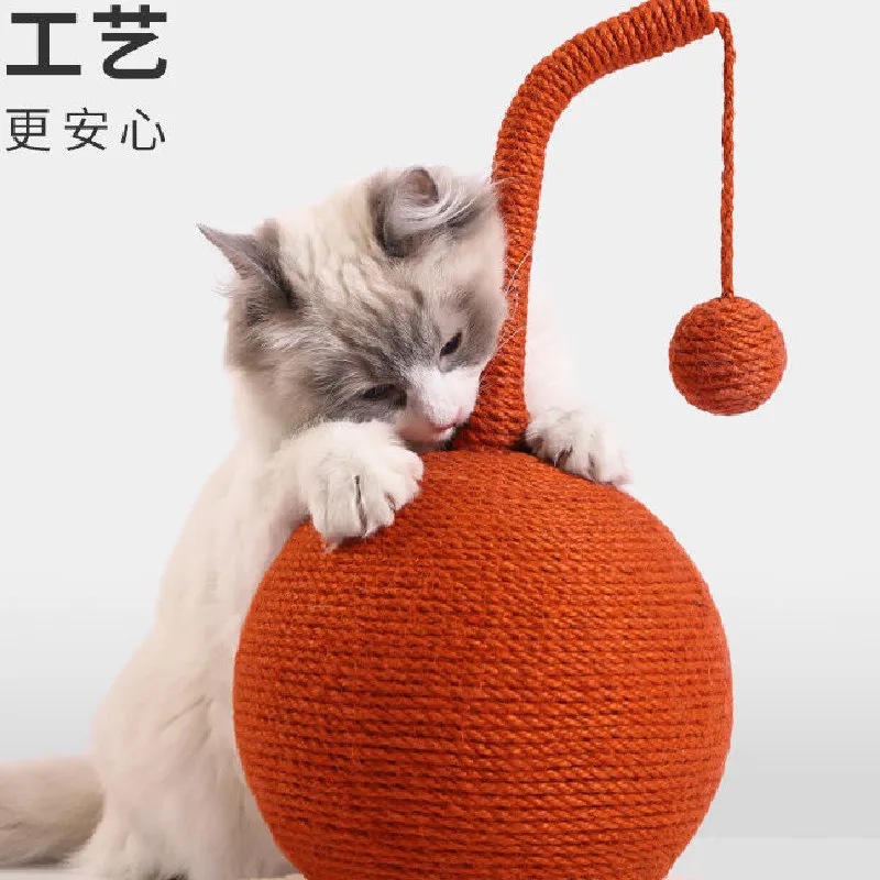 

Large vertical fruit sisal cat scratching ball, cat grinding claw toy, durable and unable to remove sisal rope, cat toy