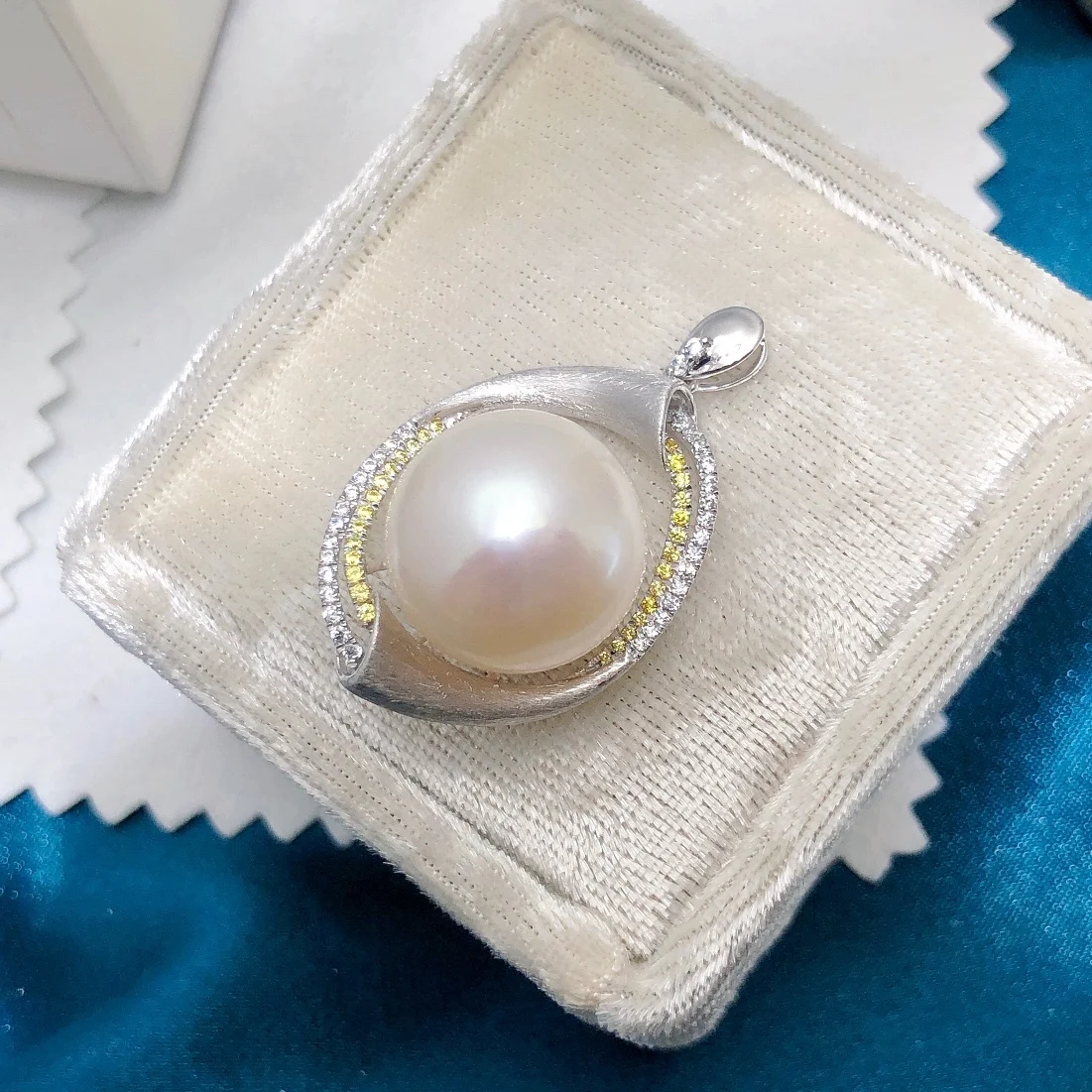 DIY 18K Pearls Pendants Bases Pedestals Necklaces for Women Not Include Pearls JY