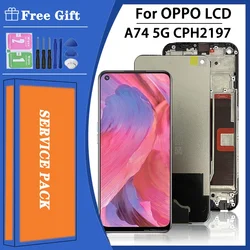 6.5'' inch A74 5G Display For OPPO A74 5G CPH2197 CPH2263 LCD Display Touch Screen Digitizer Assembly Replacement