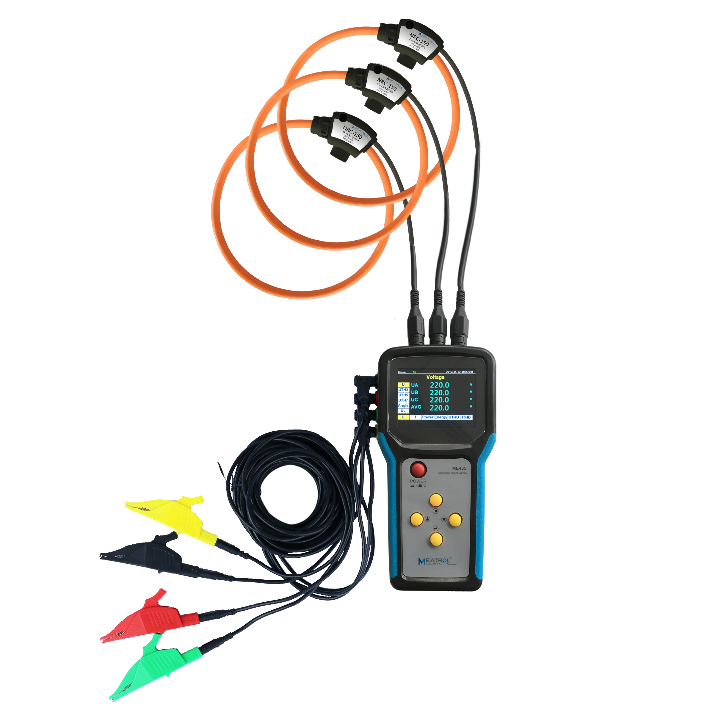 ME435 휴대용 데이터 로거 전력 소비 모니터링 삼상 단상 전력 데이터 로거