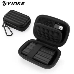YINKE Portable Travel Storage Shockproof ＆ Waterproof Protective SSD Case,Compatible with Samsung T7 Shield Hard Disk Drive Bag