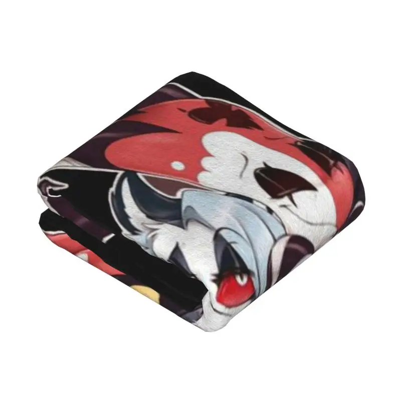 Custom 3D Print Helluva Boss Humorous Cartoon Movie Blankets Comfortable Soft Flannel Summer Blitzo Throw Blanket for Office Bed