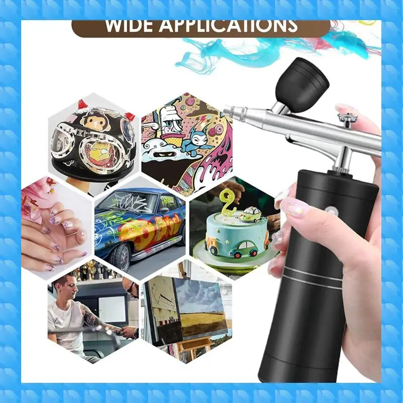 

Airbrush Kit Cordless Mini Airbrush With Compressor Set With 0.3Mm Nozzle Portable B 1Set
