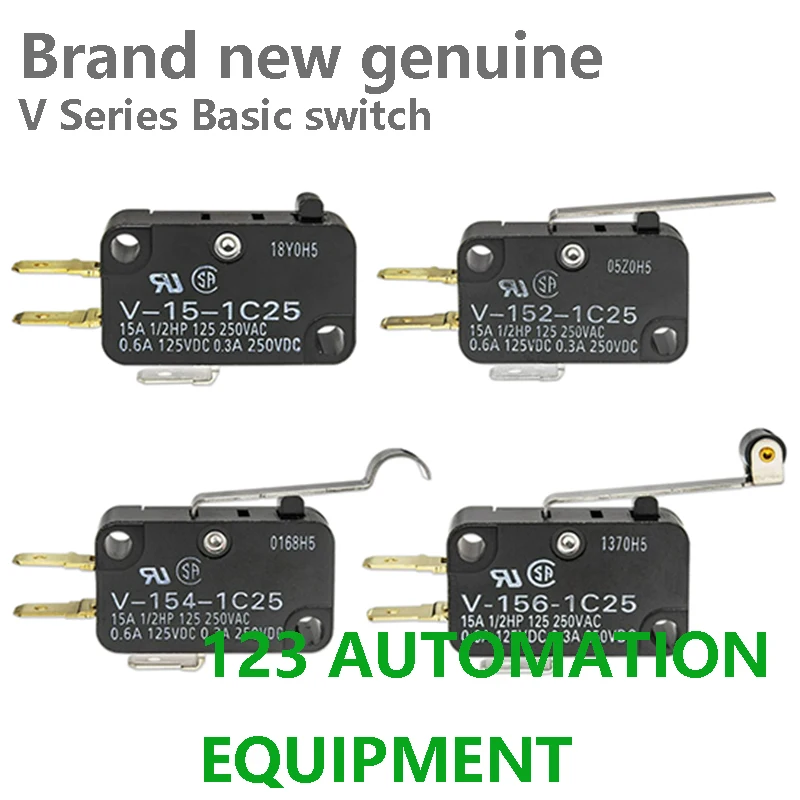 20PCS Authentic New Omron V-15 105 151 153 156-1A5 V-15 151 152 153 154 155 156 165-1C25 V-15 156-1A5-T V-15-9A5 Micro Switch
