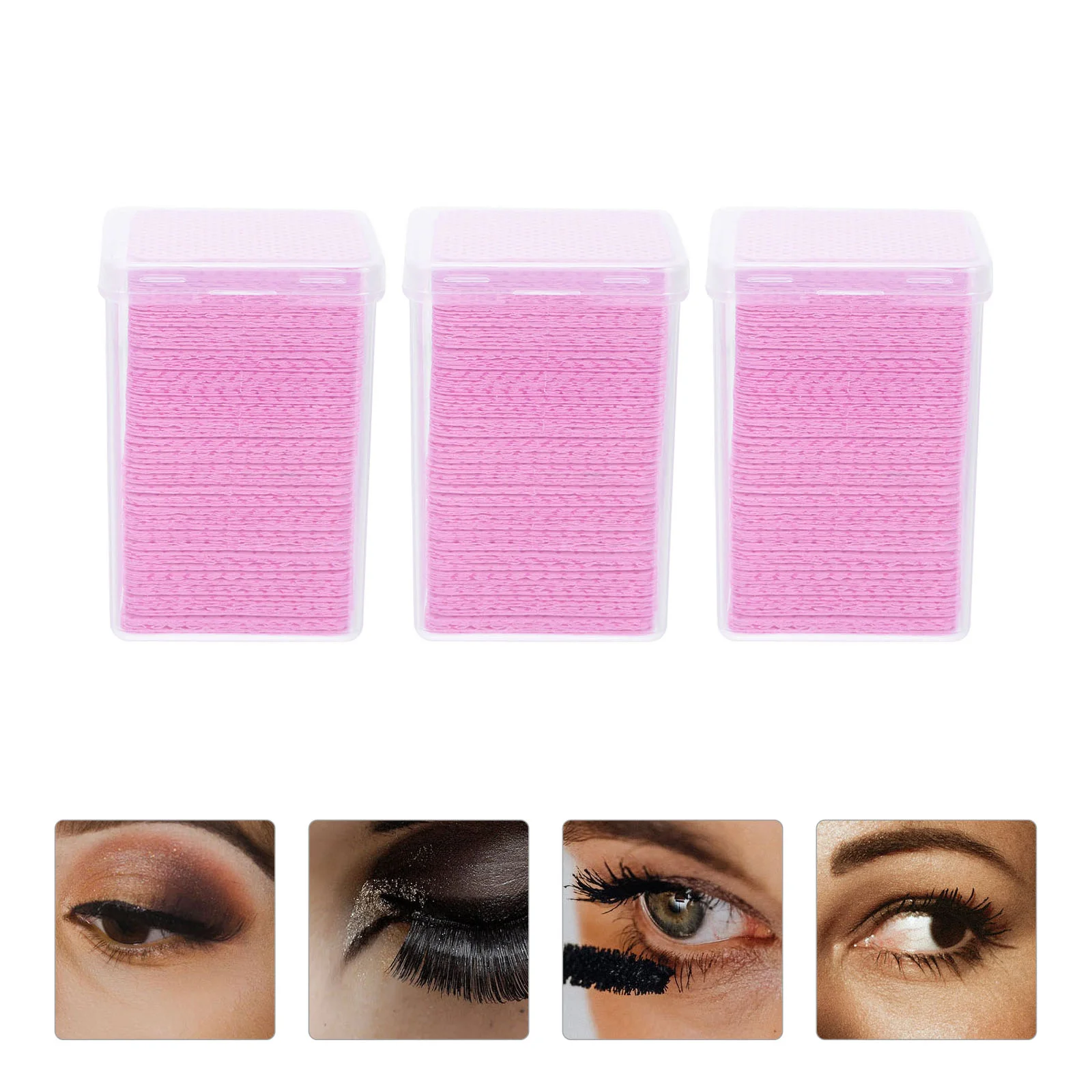 600 Stuks Lijm Cleaning Pads Residu Remover Gel Manicure Gereedschap Poetsdoekjes Katoenen Doekjes Wimper Extension Miss Nail