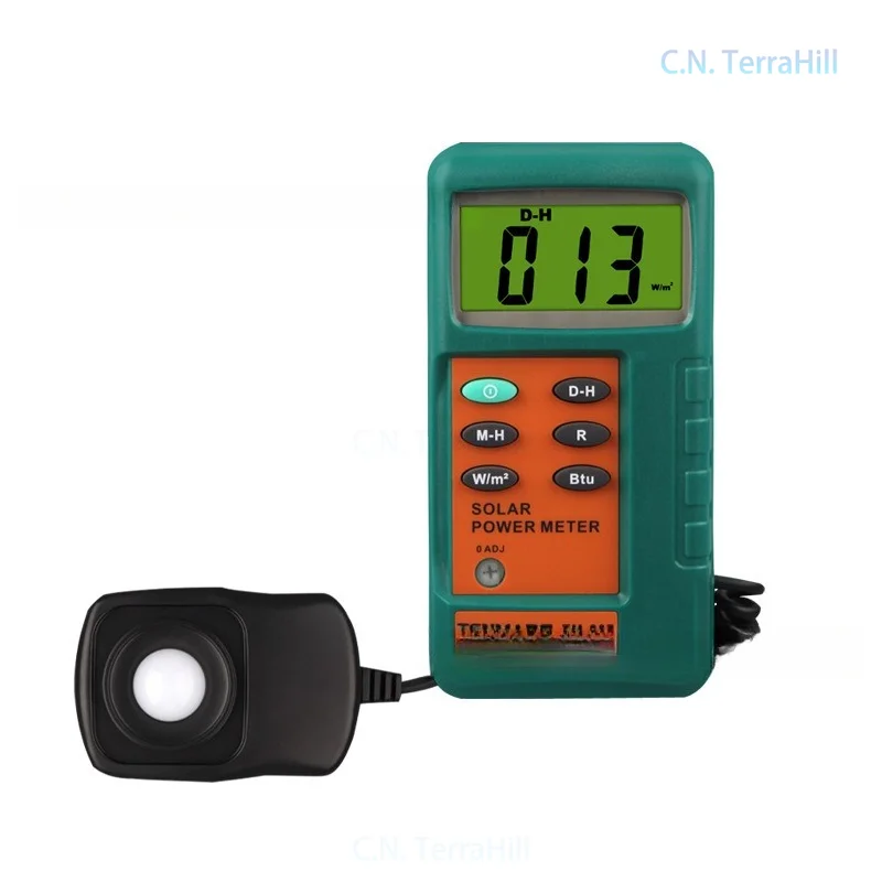 Digital Illuminance Meter Solar Radiation Sensor for Light Intensity Testing & Solar Panels TM-207 Lux Meter