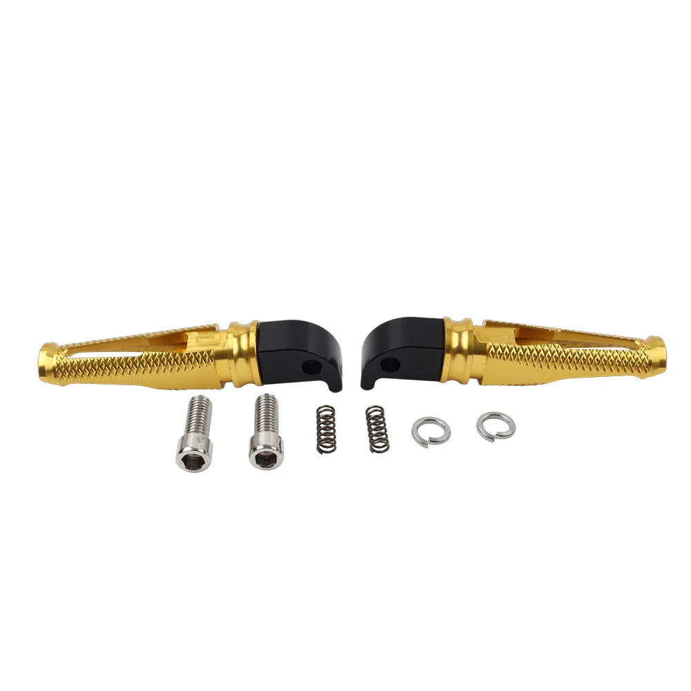 Motorbike Passenger Footrest Rear Foot Peg Pedal For Yamaha MT-03 MT-25 MT-07 MT-10 MT-01 Aluminum Gold