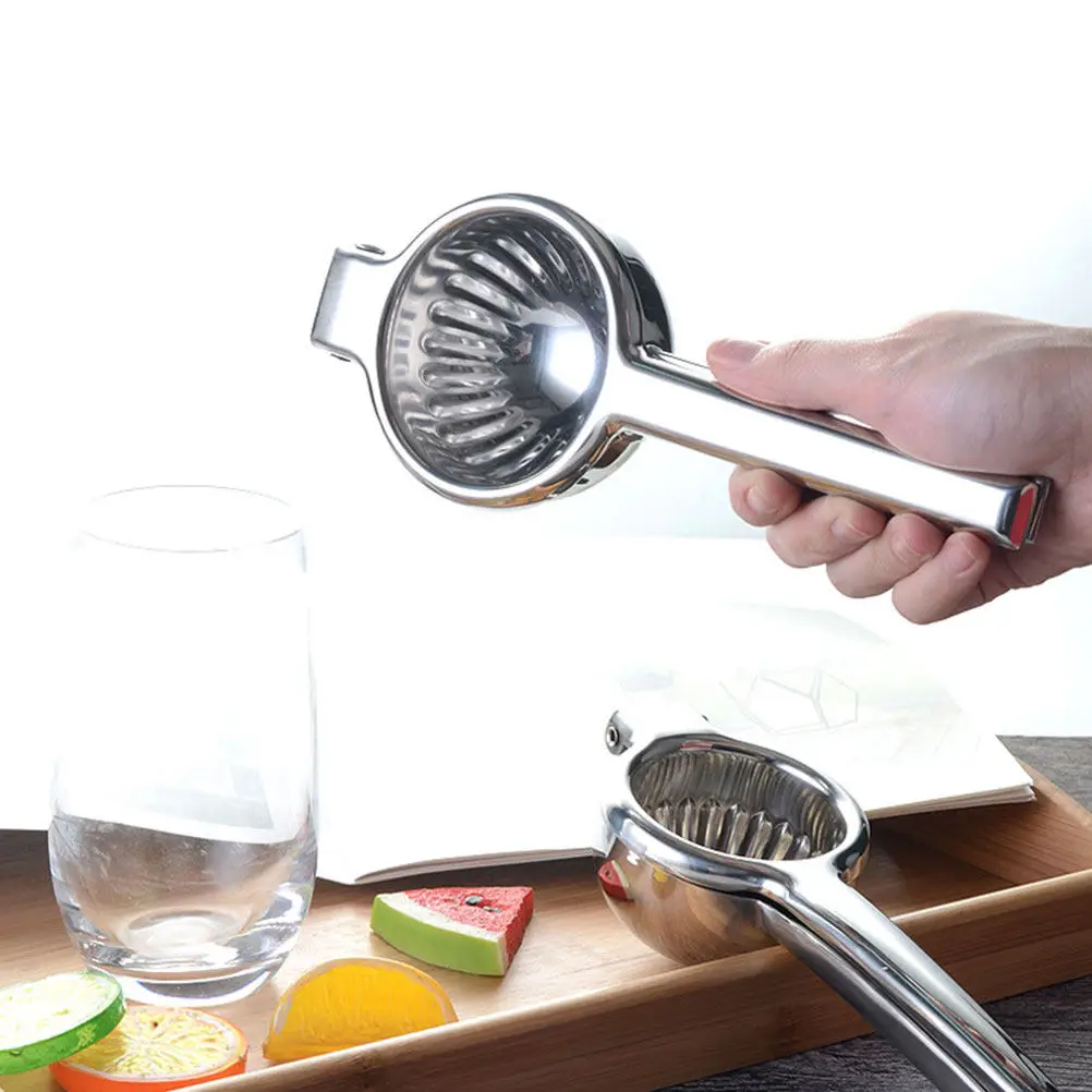 

1 шт. ручная соковыжималка для лимонов из нержавеющей стали, сверхпрочная, с эргономичной ручкой, для лимонов, лаймов, киви, для бара
