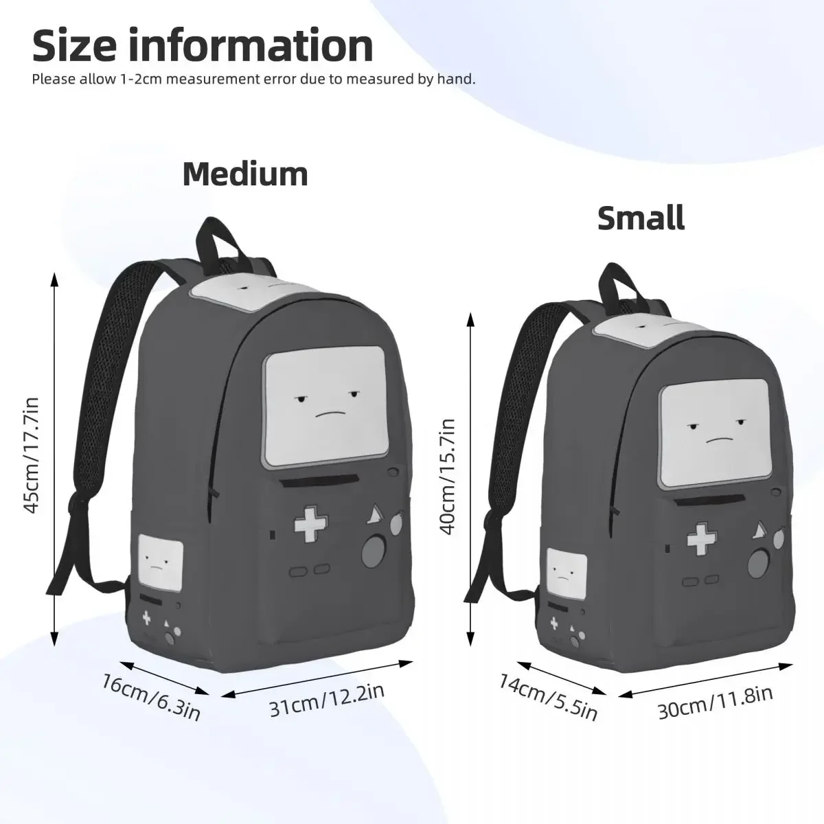 A-Adventure Time Bmo for Teens Student School Bookbag Canvas Daypack Elementary High College Travel Bags