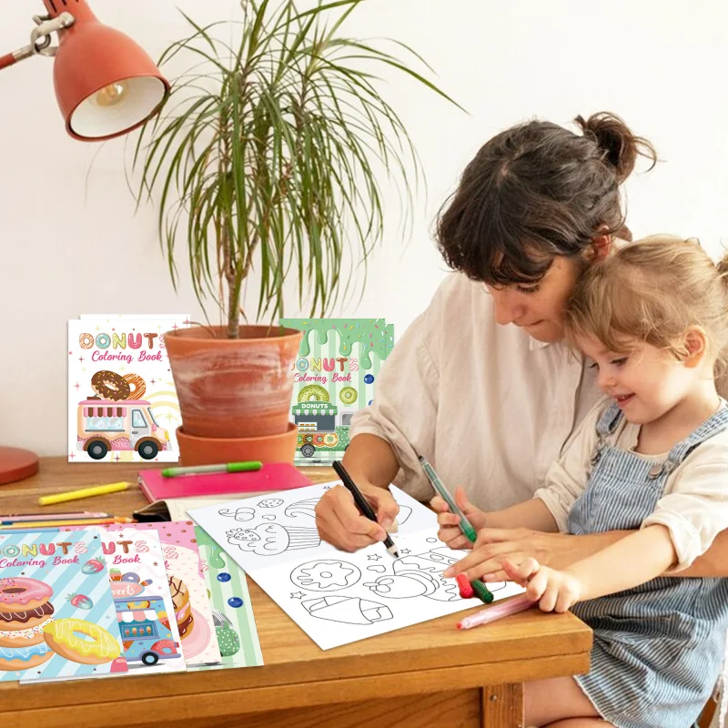 16 قطعة فتاة الكرتون الكعك موضوع الكتابة على الجدران رسم اللوحة الكتب DIY بها بنفسك تلوين كتاب صور هدايا حفلة عيد ميلاد
