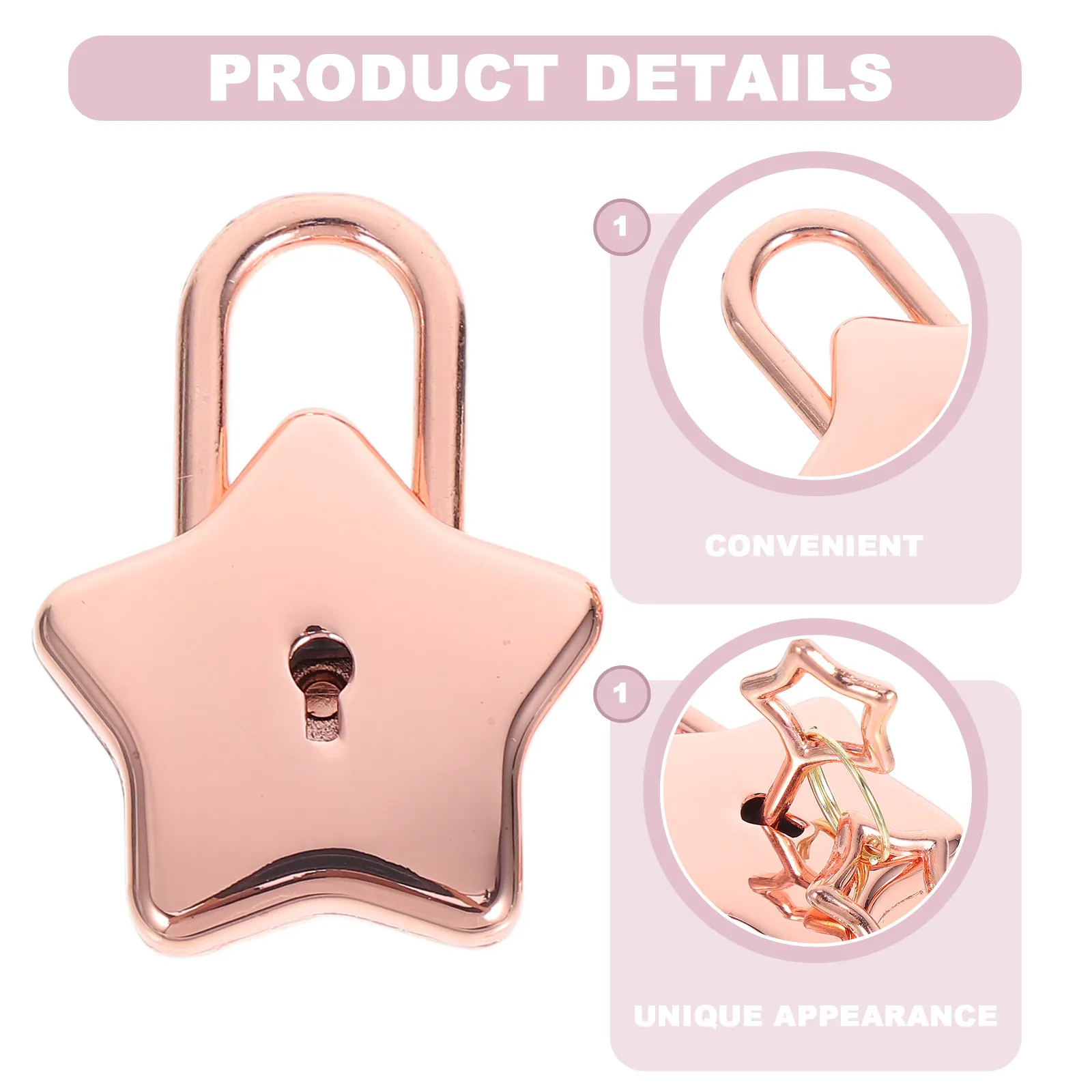 Padlock Premium Metal Key Lock for Diary Notebook DIY Projects Travel Luggage Small Personal Items Security
