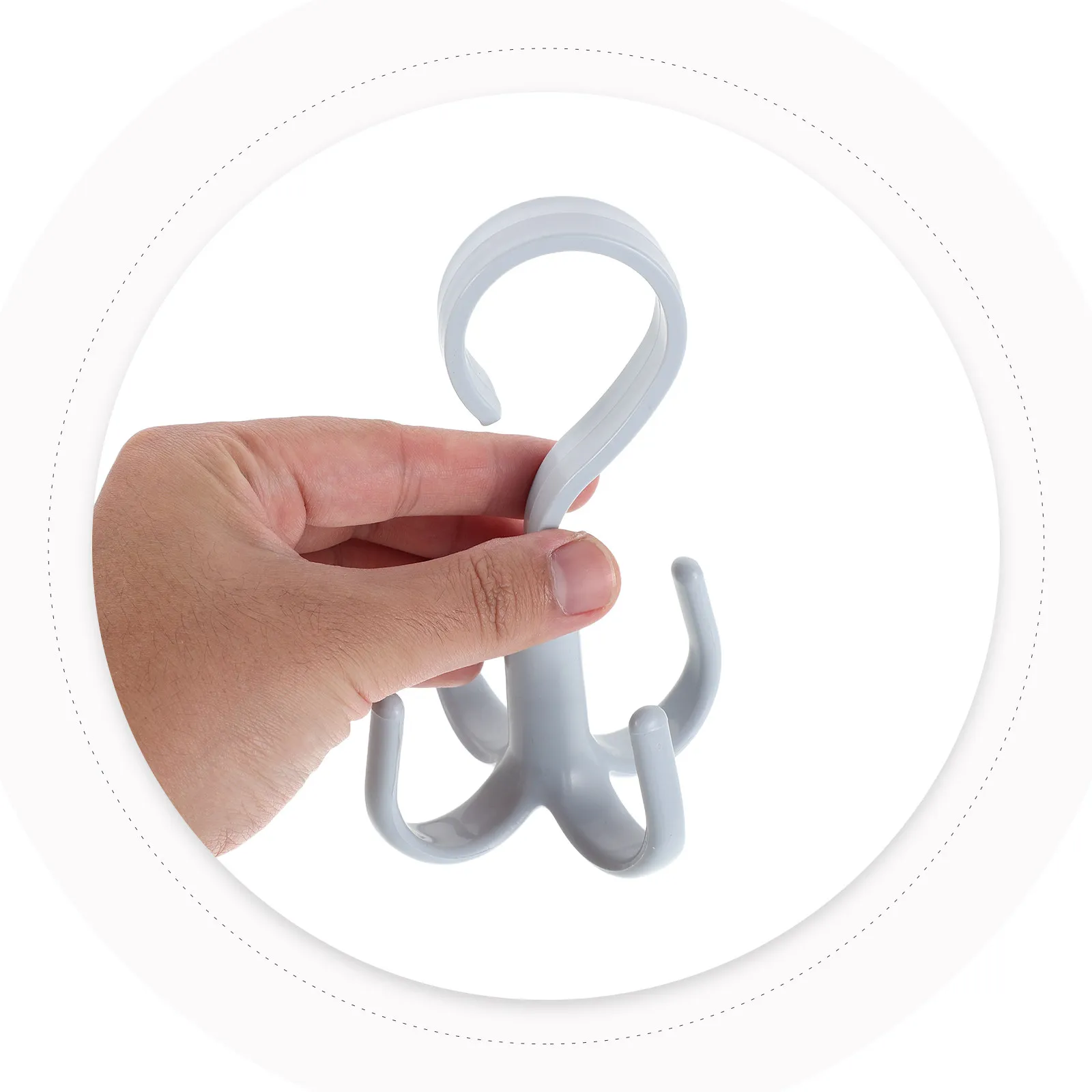 10Pcs Rotatable Four-Claw Hook Hanger Space Saver Organizer 360 Degree Swivel Closet Belt Tie Scarf Purse Hat Storage Holder