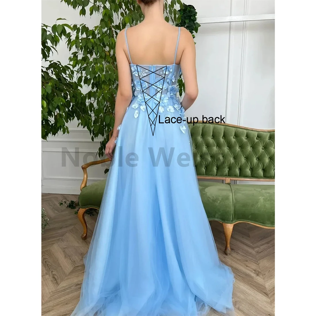 Elegant A-Line Prom Evening Dresses Tulle Appliques Women Party Wedding Ball Gowns Customized