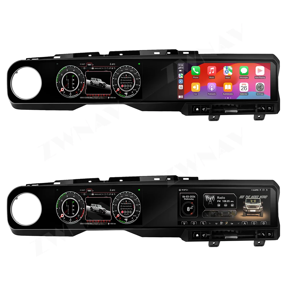 عداد السرعة للوحة القيادة الرقمية للسيارة المخصصة لسيارة جيب رانجلر JL Gladiator J-Max 2018-2021 راديو أندرويد #2