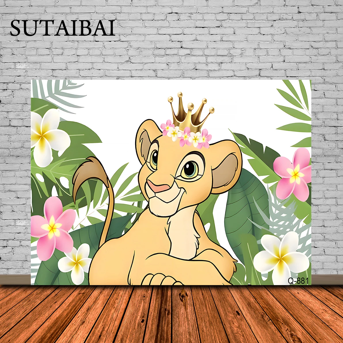 

The Lion King Backdrop Boy Birthday Party Decoration 1 Year Tropical Jungle Simba Background Baby Shower Photo Studio Banner