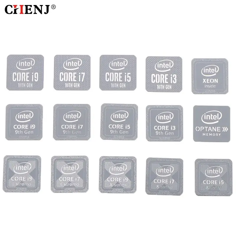 10th Generation Intel Core I9 I7 I5 I3 CPU Metal Sticker Laptop Logo Sticker Home School Office Laptop Label Desktop Sticker