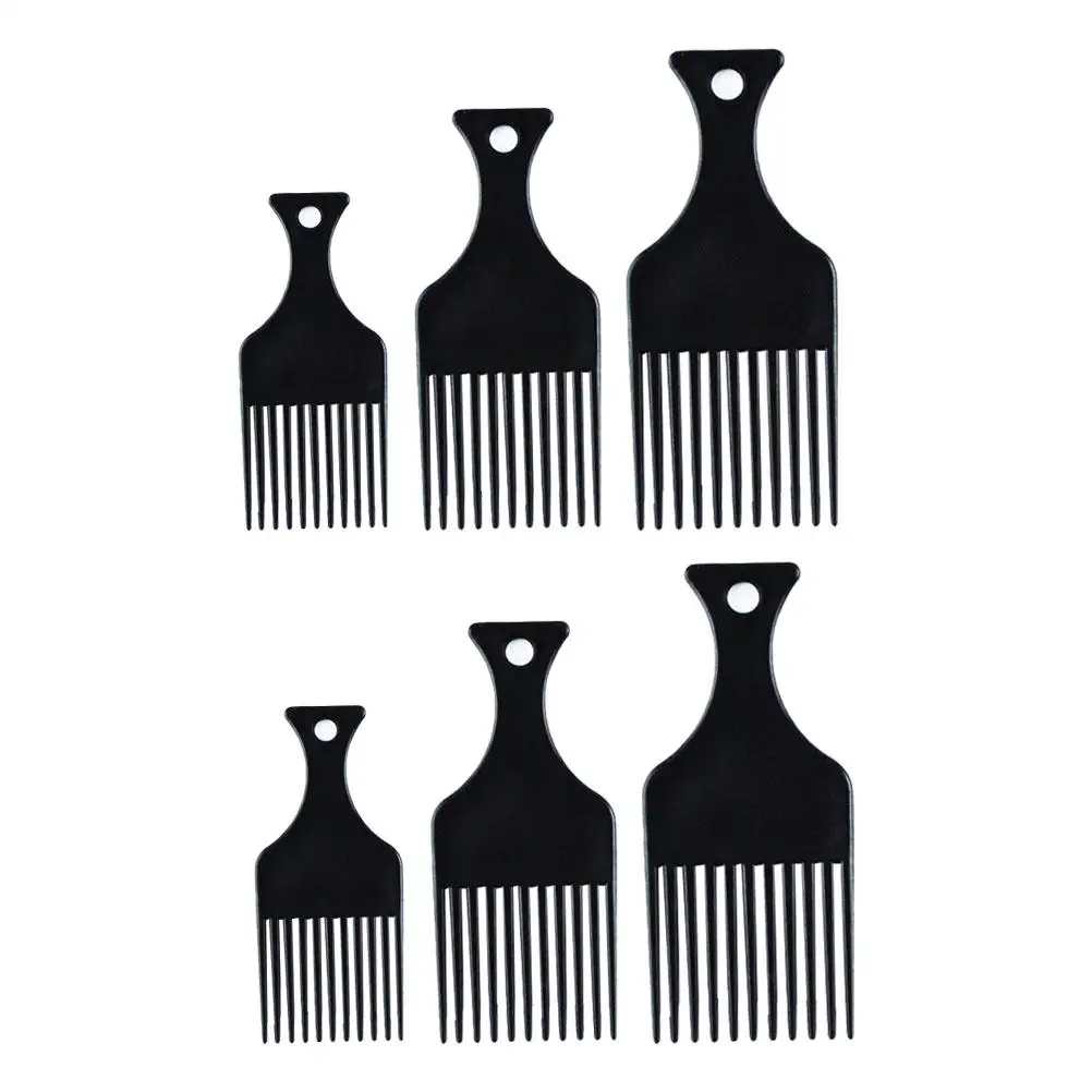 

6Pcs Wide Tooth Hair Comb for Men Women Kids Detangling Styling Oil Head Backcombing Scalp Massage Salon Barber Tool Black