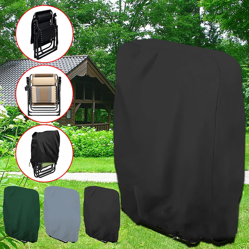 Summer Folding Chair Waterproof Cover Oxford Cloth Outdoor Folding Chair Cover Waterproof Dust proof Lawn Patio Furniture Covers