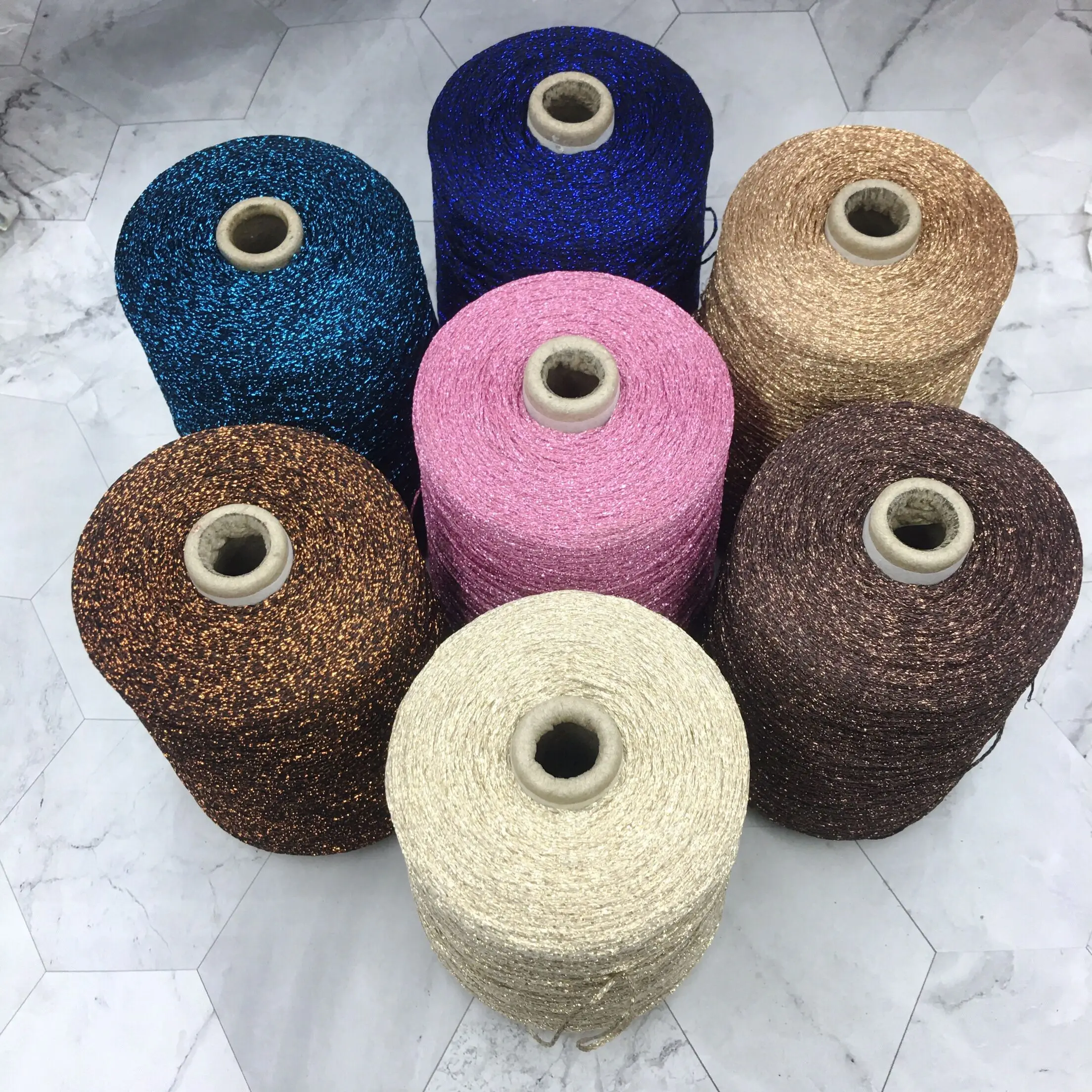 500g/lot mettallic yarn hand knitting Crocheting metal yarn to knit Crochet sparkling yarn Knittted Threads DIY line handmake