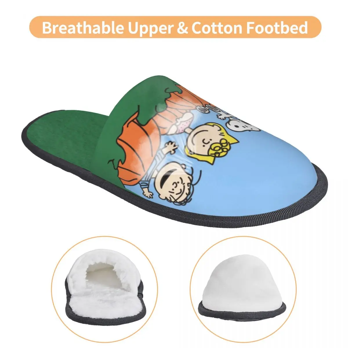 Zapatillas de casa personalizadas s-snoopys Woodstock Anime Soft Memory Foam para mujer, chanclas cálidas y acogedoras, suela antideslizante