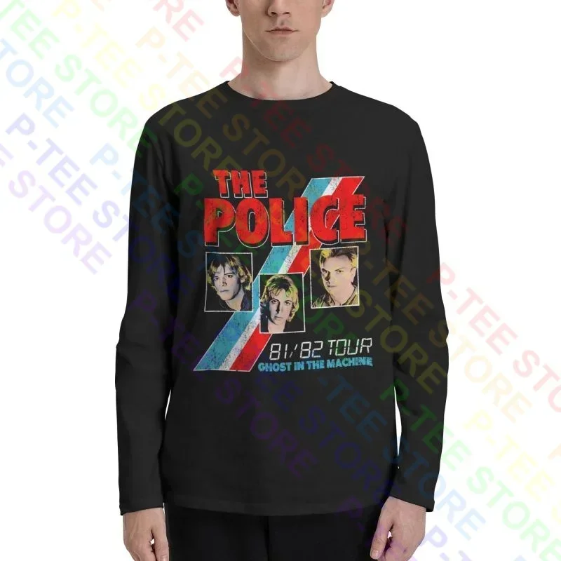 Sting The Police Ghost In The Machine Tour 1981 82 Rock Band Long Sleeve T-Shirts T-shirt Tee Top Print