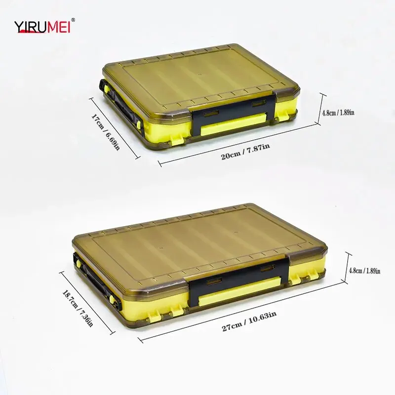 Double Sided Fishing Tackle Box Fishing Accessories Tool Storage Boxes Fish Hook Lure Fake Bait Boxes For Carp Fishing Goods