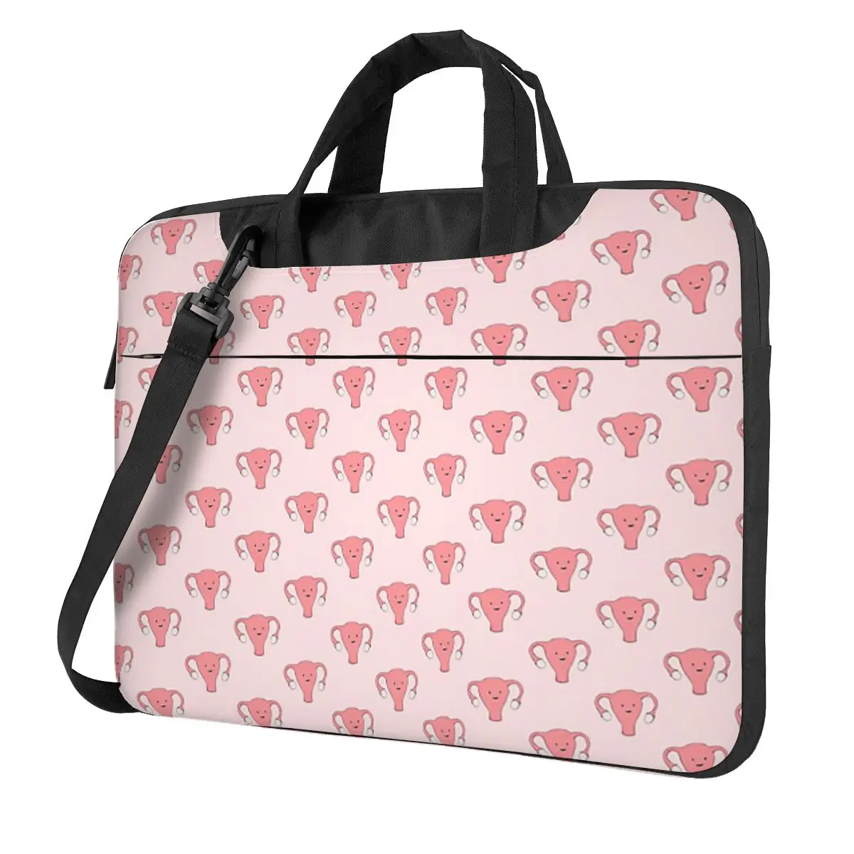 

Uterus Series - Happy Womb Day Crossbody Laptop Bag Case Computer Bag Resistant Protective Notebook Pouch for Macbook Pro Lenovo