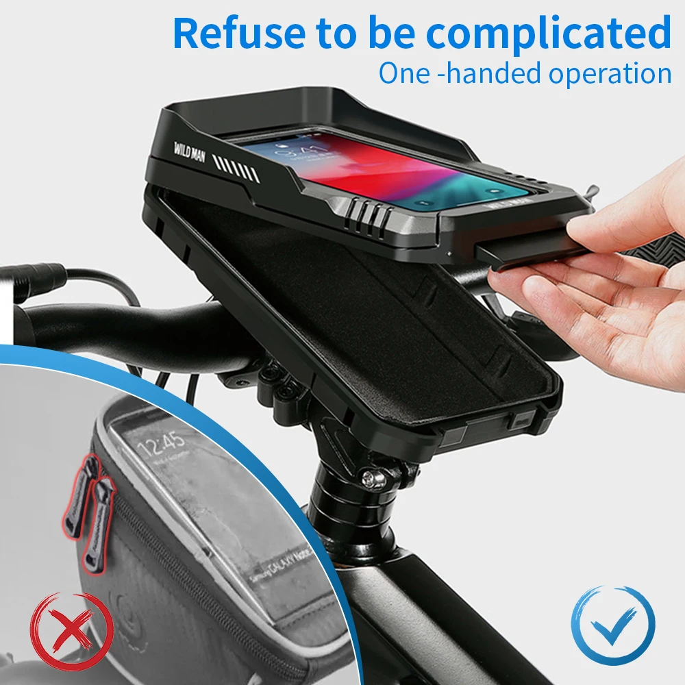 Waterproof Motorcycle Bike Mobile Phone Holder Support Universal Bicycle GPS 360° Swivel Adjustable Motorcycle Cellphone Holder