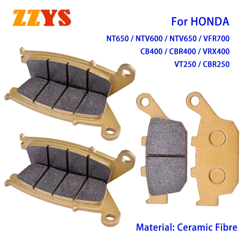 

Motorcycle Front Rear Brake Pads For HONDA CB400 CBR400 CBR250 NTV600 NTV650 NT650 VFR700 CB/CBR/NTV/NT/VFR 250 400 600 650 700