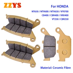 Motorcycle Front Rear Brake Pads For HONDA CB400 CBR400 CBR250 NTV600 NTV650 NT650 VFR700 CB/CBR/NTV/NT/VFR 250 400 600 650 700