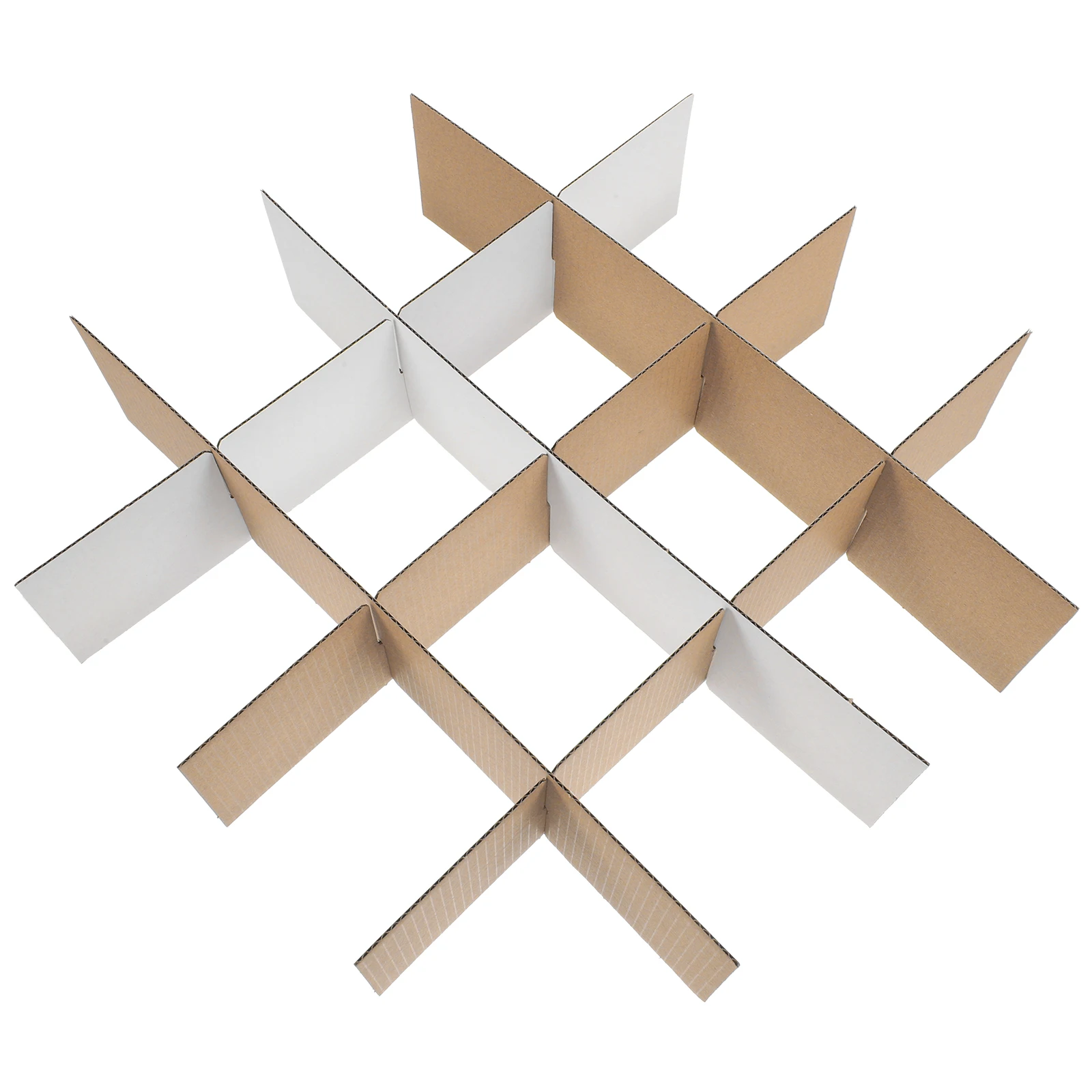 Separadores de cartón para cajas móviles, Protector de borde de embalaje de rejilla, suministros de embalaje, divisor de embalaje, 6 uds.