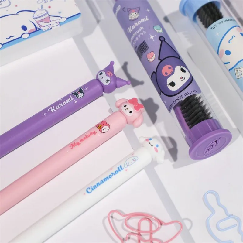 Kawaii Sanrio Toothbrush Cartoon Cinnamoroll Kuromi Student Adult Household Tooth Brush Sets Soft Toothbrushes Dental Oral Care