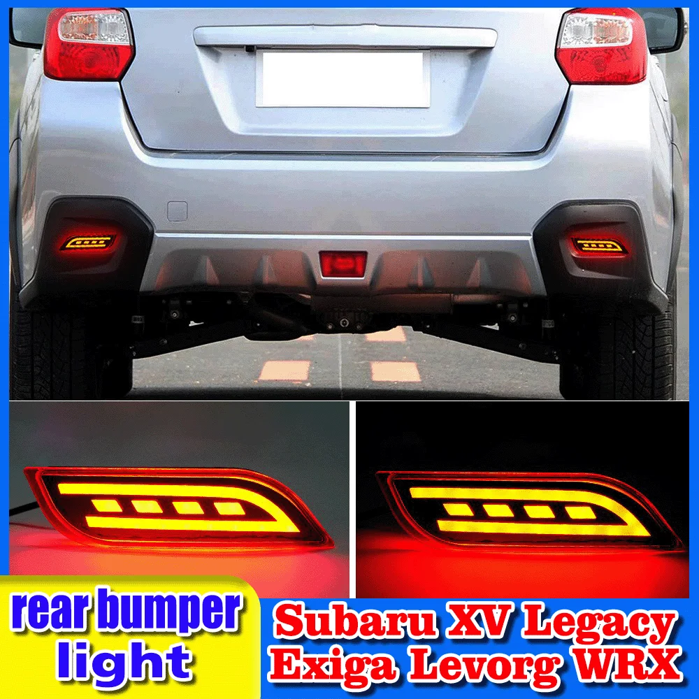 For Subaru XV Legacy Exiga Levorg WRX rear bumper light tail light brake 2 functions bumper 2 pack rear fog light