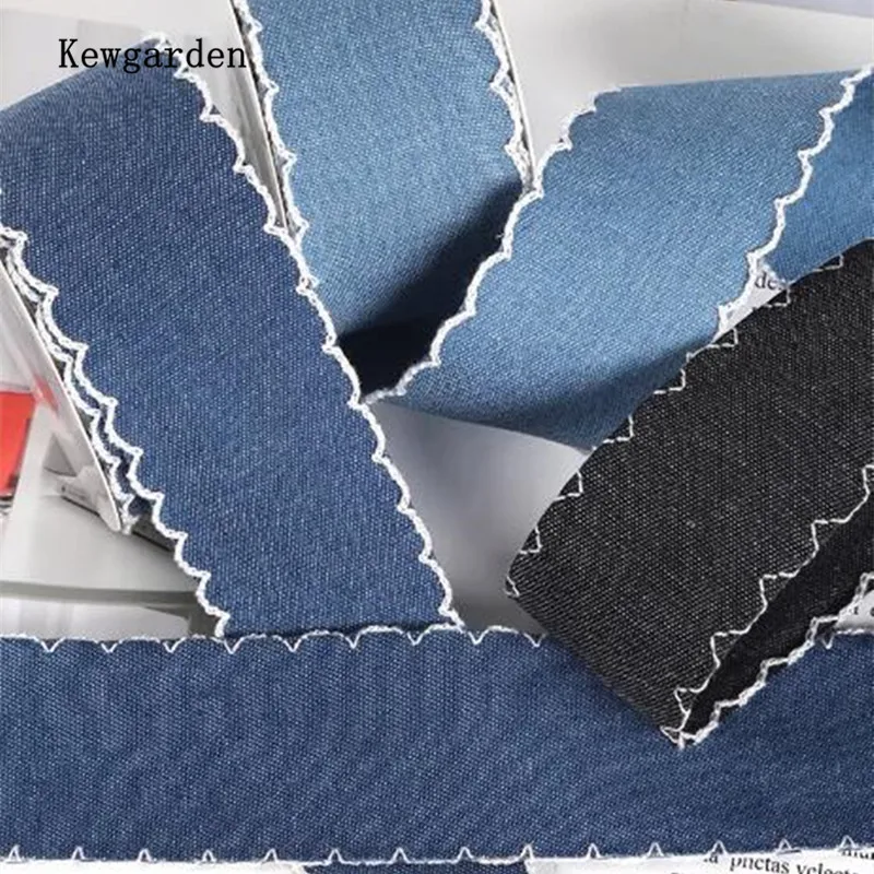Kewgarden Wavy Edge Deinim Ribbons 1.5\