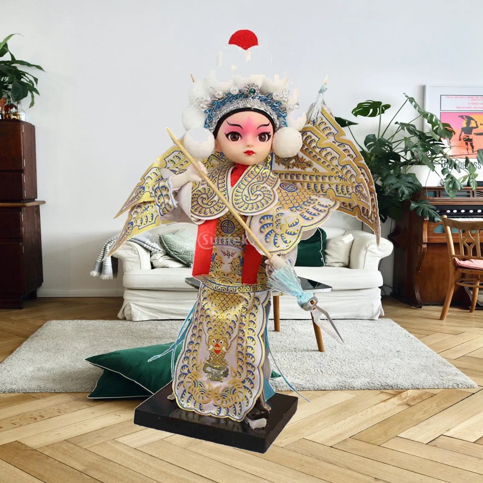 Chinese Doll Statue Table Decoration Traditional Figure Opera Sculpture for