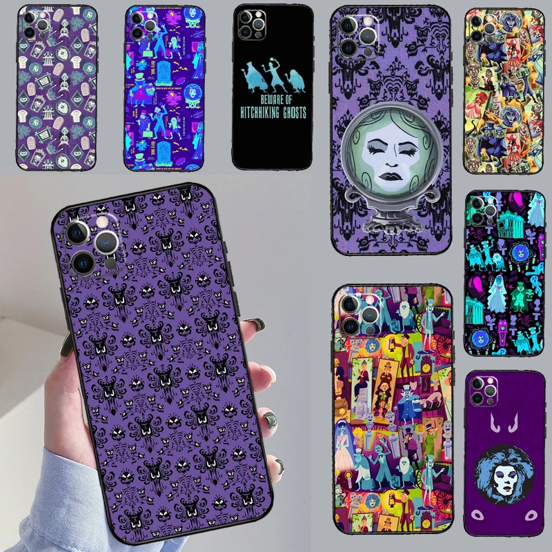 Etui na telefon Haunted Mansion do iPhone 11 12 13 14 15 Pro 12 13 Mini X XR XS Max 7 8 Plus SE 2022 Cover Coque
