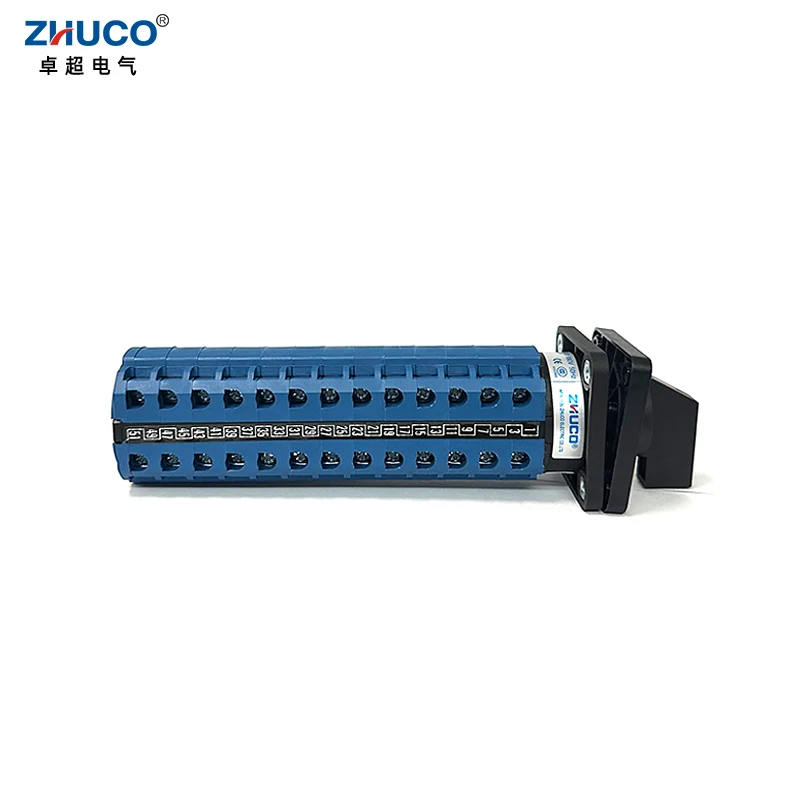 

ZHUCO SZW26/LW26-20/13 Тринадцатиполюсный двойной переключатель питания 52 клеммы ВКЛ ВЫКЛ ВКЛ 660 В 20 А Универсальный преобразовательный кулачковый переключатель